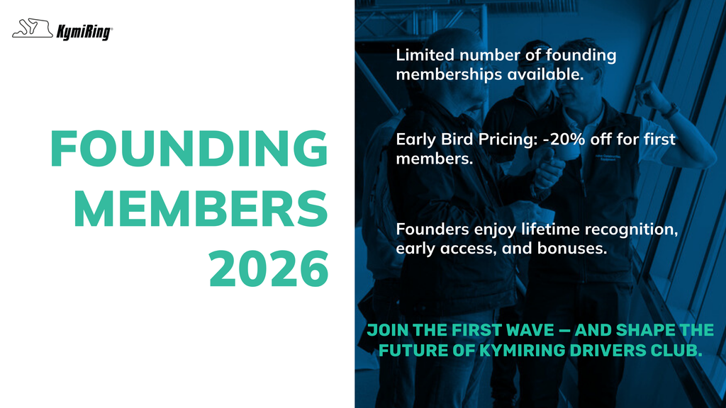 en - Promotional graphic for Kymiring Founding Members 2026 with text and silhouette of people.